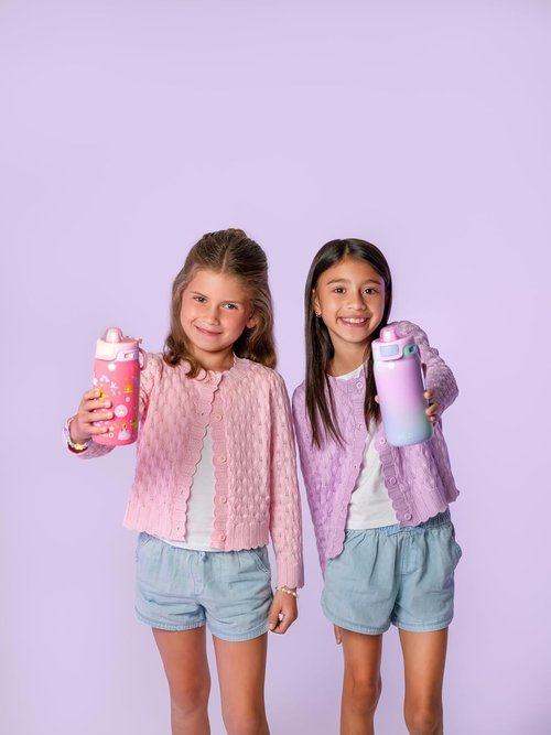 Ello Kids 12oz Pop & Fill Toddler Water Bottle - Quick Fill Lid, Leak Proof, BPA Free | Royal Palace