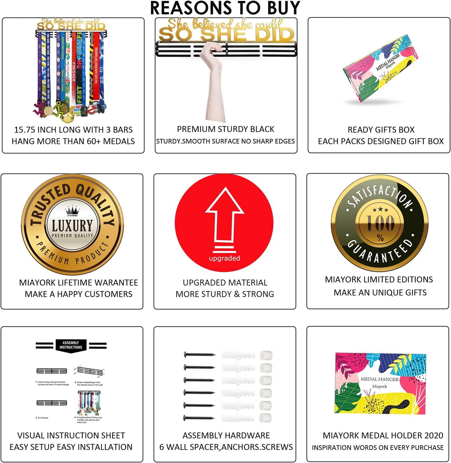 Medal Hanger | Easy-To-Install Wall-Mounted Medal Holder for Race Runners - Perfect Display Solution