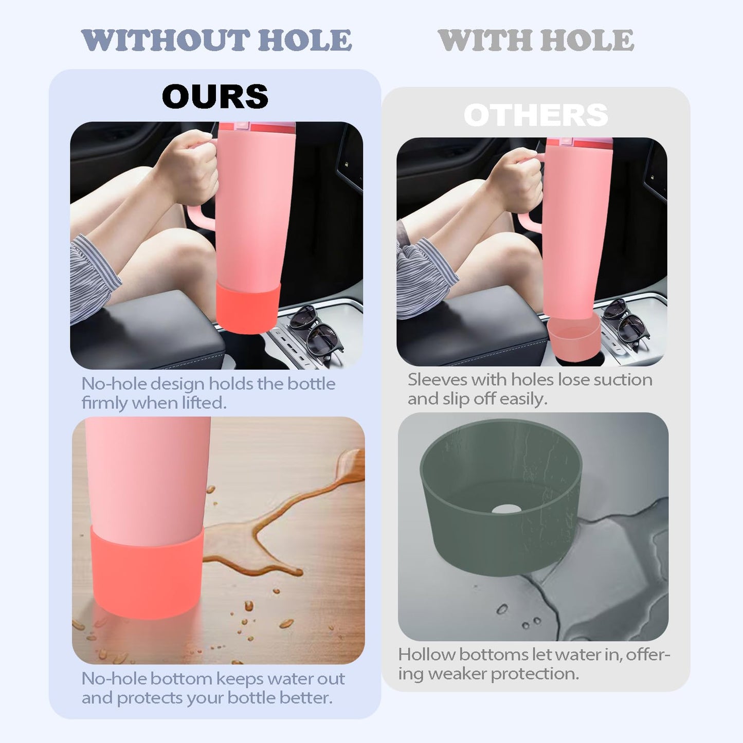 Kaitiaki Silicone Boot for Owala 30oz & 40oz FreeSip Sway Bottles & Tumblers - Non-Slip, Scratch-Resistant, Stability Enhancer, Available in 12 Colors (Sea Captain)