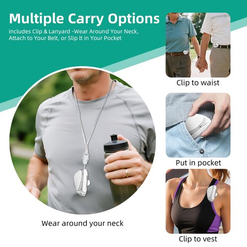 Mini Step Counter for Walking, Simple Step Counter with LED Flashlight & 110dB Personal Alarm for Women, Accurate Fitness Tracker for Women, Men, Seniors