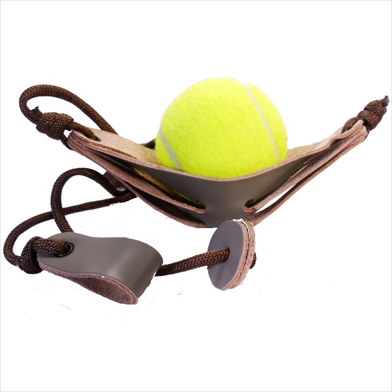 Plus Old-Fashioned Slingshot Rock Sling Tennis Ball Thrower Shepherds Sling (1pack)