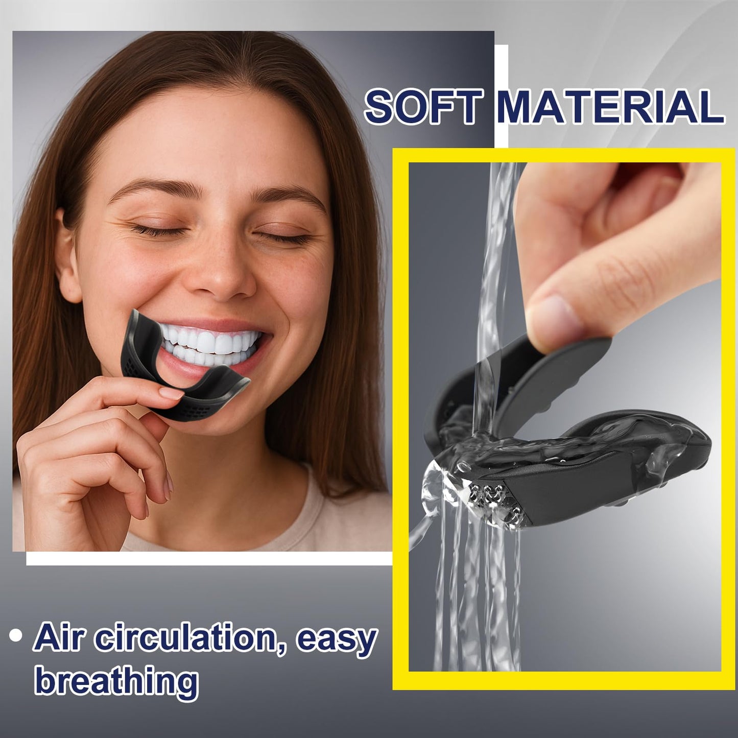 BBTO 10 Pack Sports Mouth Guard, Moldable Breathable Mouthguard with Perforation for Men Women Adult Team Sports(Black)