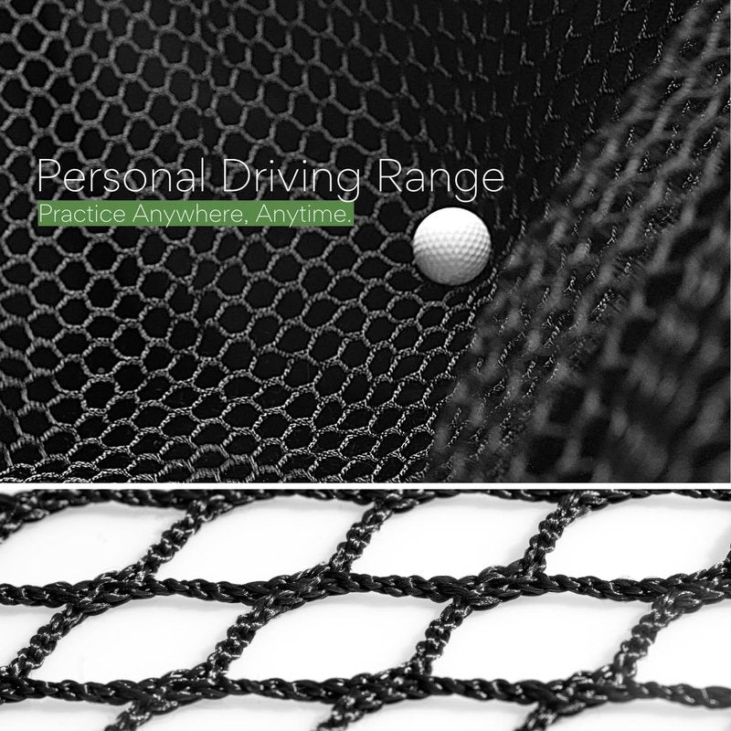 Morelux 10x10ft Golf Impact Net | High-Density 3/4" Black Netting | Heavy-Duty 3.0mm Polyester Replacement Net for Garage & Backyard Practice (Net Only)