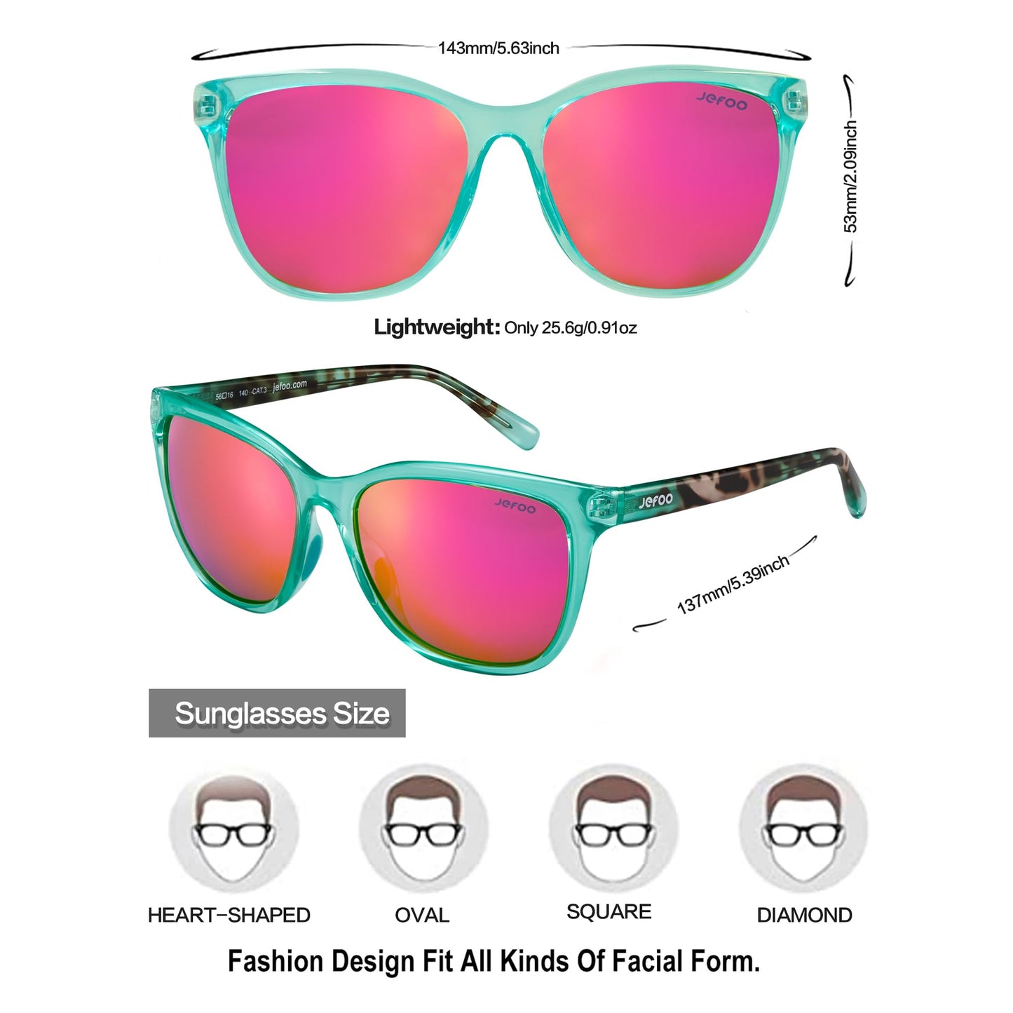 Jefoo Retro Polarized Sunglasses for Men women UV400 Protection for Driving Fishing Hiking Golf Outdoor Sport Glasses