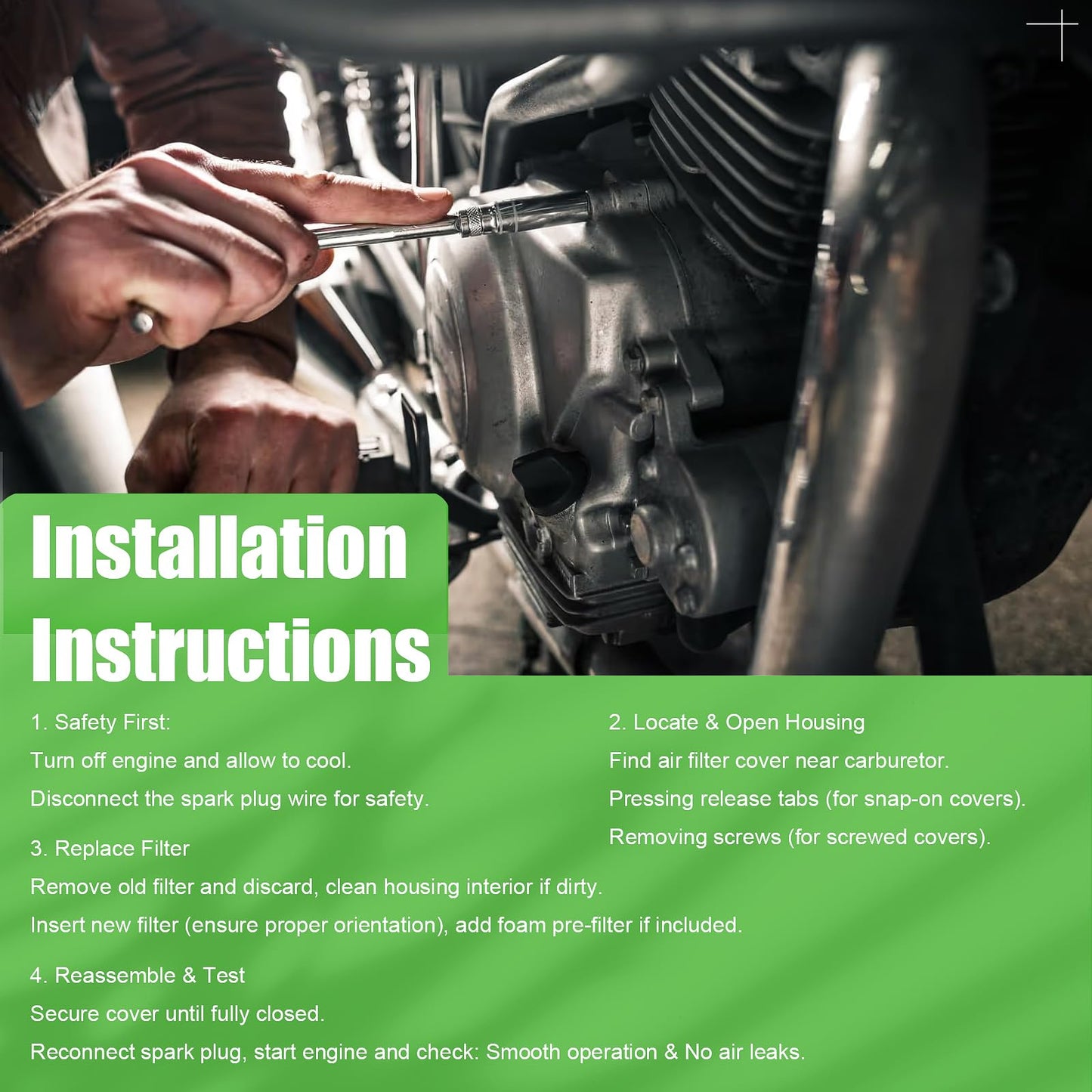 QAZAKY Filter with Pre Filter Compatible with Yamaha G1 2-Cycle 1978-1989 / G14 4-Cycle 1995-1996 Gas Golf Cart Club Car J10-14417-00 JF7-14450-01 2132 2120 FIL-0004 0007