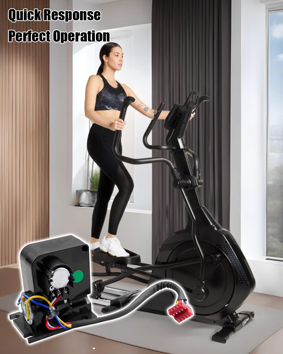 Vaticas Resistance Tension Motor 6V Fit for NordicTrack 9600 Basic Stride Trainer 320 330 Cross Trainer 480 510 Replace 193223 175656 182556 182851 NEL07940, 2.76" x 2.96" x 2.76"