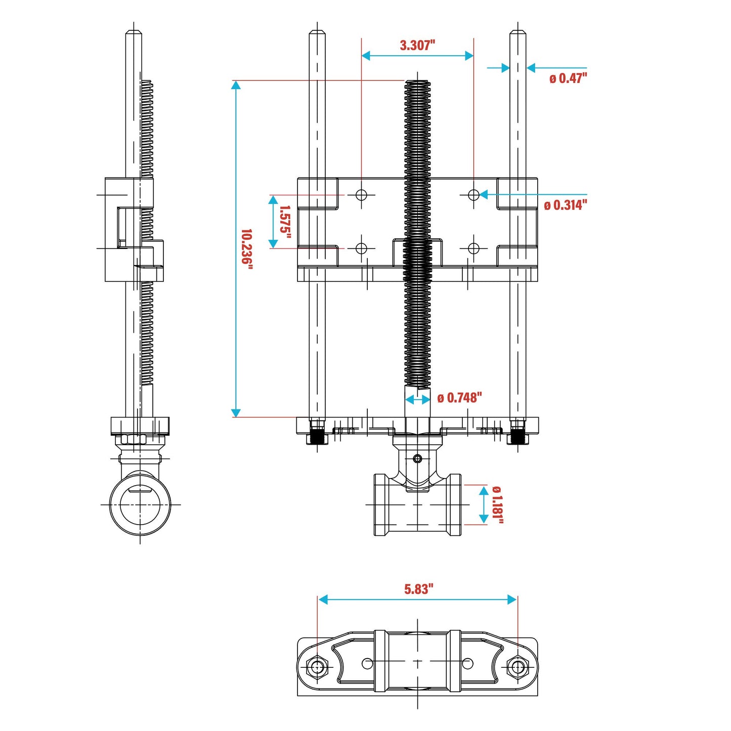 Groz 7-inch Woodworking Front Vise | Cast Iron Body and Socket | Quality Wood Handle | Exceptionally Sturdy | Perfect for Professional Craftsmen and Woodwork Studios (39020)