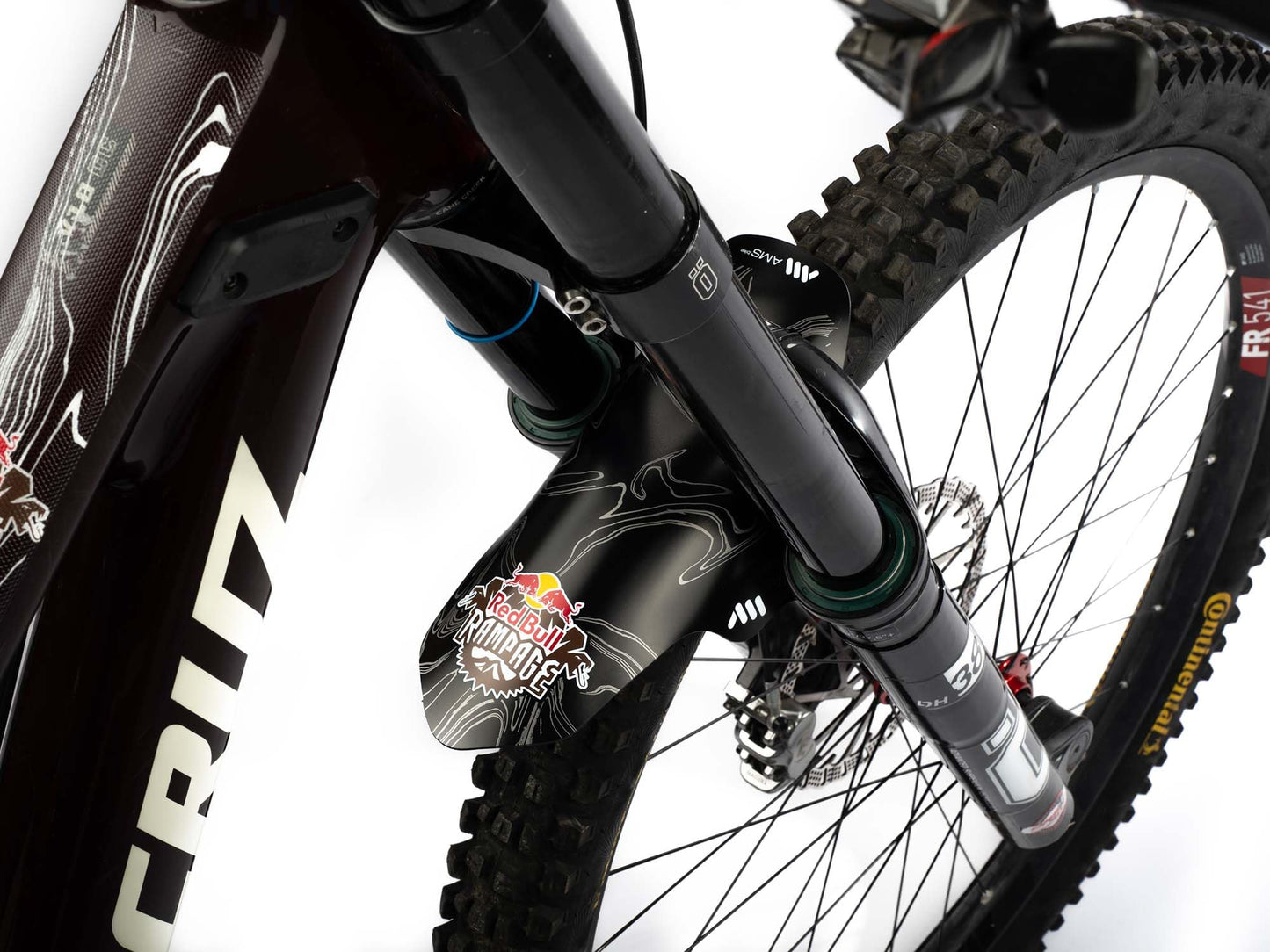 MTB Front Wheel Mud Guard Red Bull Rampage - Lightweight & Durable Protection - Universal Fit - Protect Against Mud, Water Spray and More