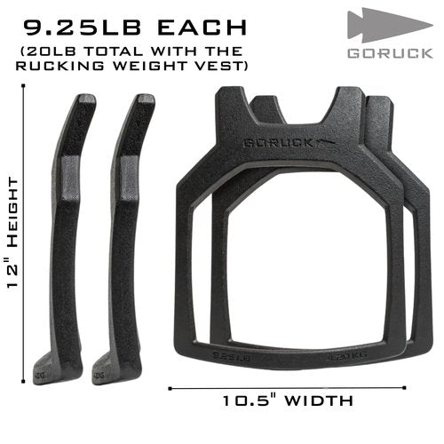 GORUCK 9.25LB Curved Ruck Plate Compatible with GORUCK Rucking Weight Vest