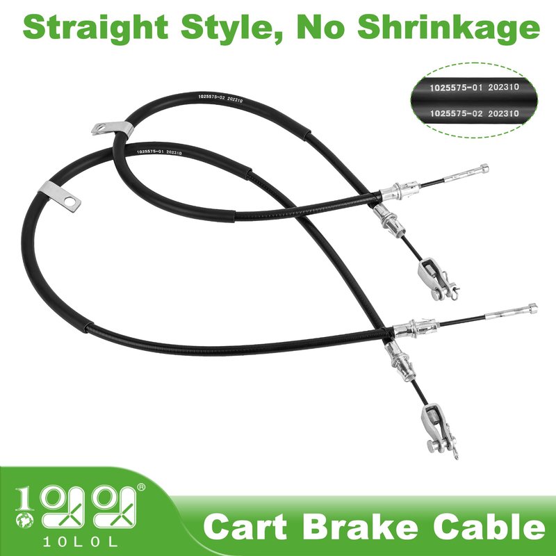 10L0L Golf Cart Brake Cable for Club Car Precedent 2008-up, L+R Driver and Passenger Side, OEM# 103528701 102557501 103528702 102557502 (1 Set)