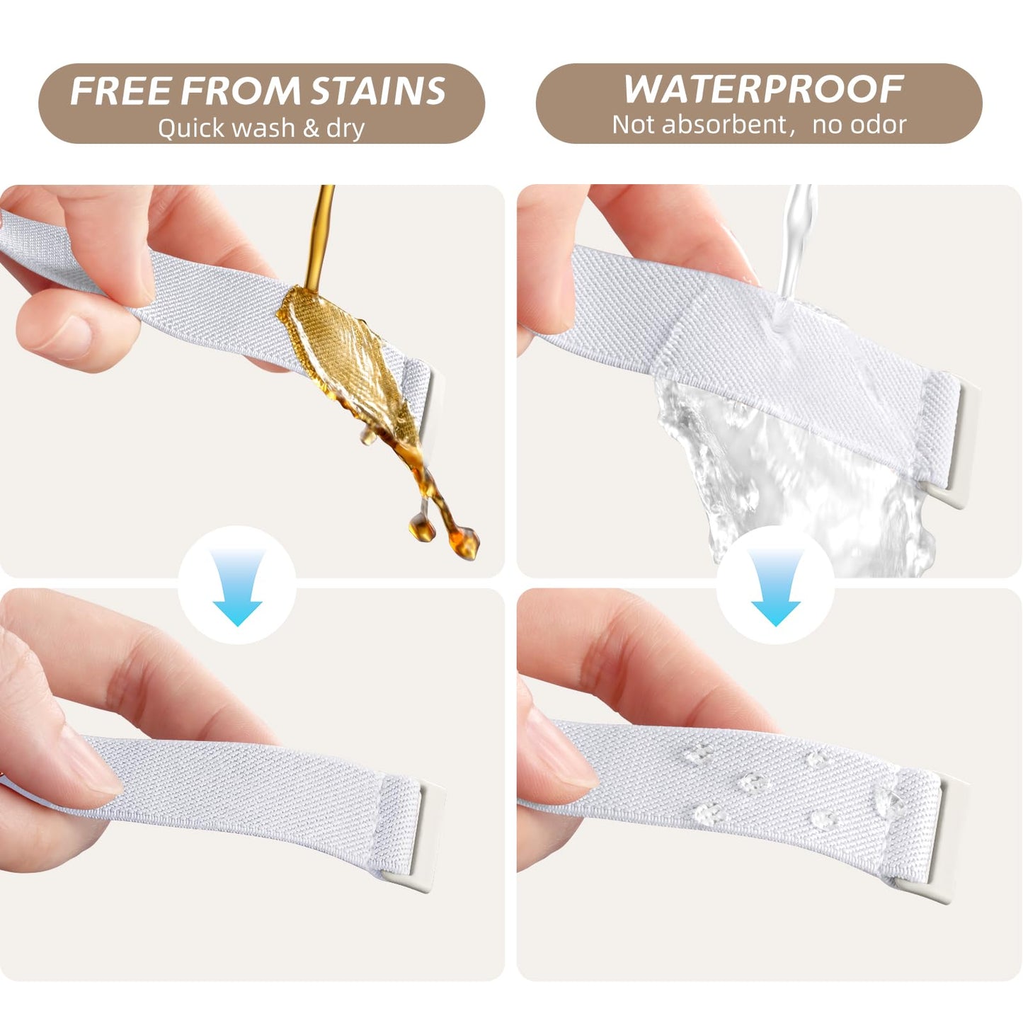 Odbeai Stretchy Strap Compatible with Fitbit Sense 2 Bands/Sense Band, for Versa 4 Bands for Woman/Versa 3 Band, Water-Resistant Adjustable Soft Nylon Elastic Braided Sport Wristbands, 5 Packs