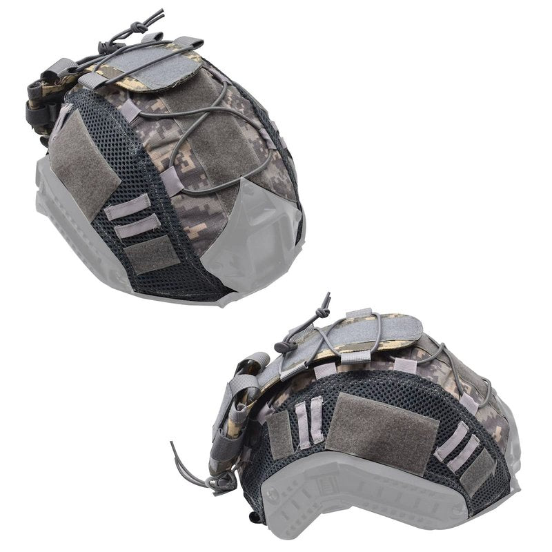 Tactical Fast Helmet Cover and Battery Pouch Counterweight Pouch Fit Size M/L Fast PJ BJ MH Helmet (DW)