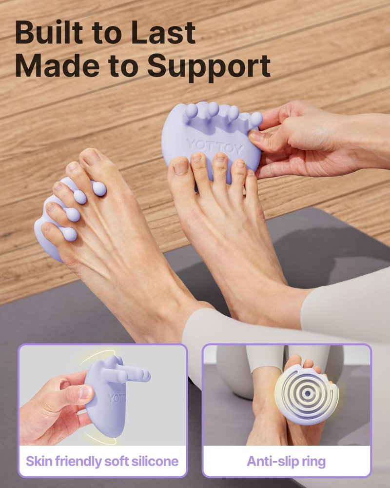 YOTTOY Foot Arch Trainer for Flat Feet, Plantar Fasciitis Relief &Arch Support Strengthening, Portable Arch Metatarsal Exercise Brace for Home and Gym (Blue)