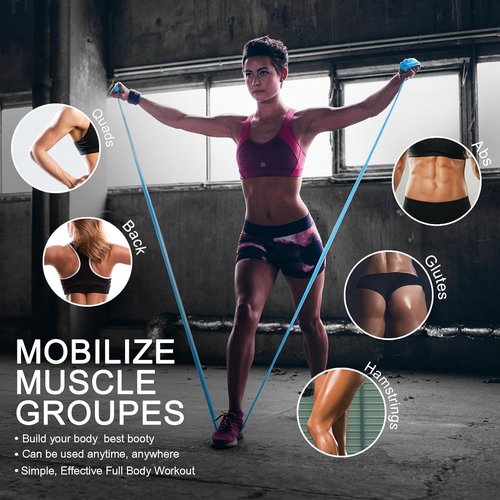 5 Pcs Skiennix Professional Resistance Bands - Latex-Free Elastic Workout Bands for Men & Women