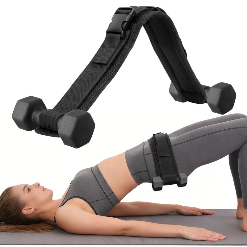 Hip Thrust Belt for Dumbbells, Adjustable Hip Thrust Slip-Resistant Padding, Exercise Belt for Glutes & Squats, Comfortable Weightlifting Belt Support for Glute Workout Equipment, Use with Heavy Duty Kettlebells & Plates Up to 400 lbs