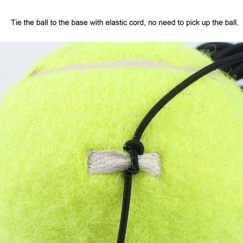 Luatoxry Tennis Trainer Rebound Ball, 75g Garage Tennis Ball Parking Aid with 3.65m Elastic String, Self Learning Tether Tennis for Beginners and Intermediate Players, 1Pcs