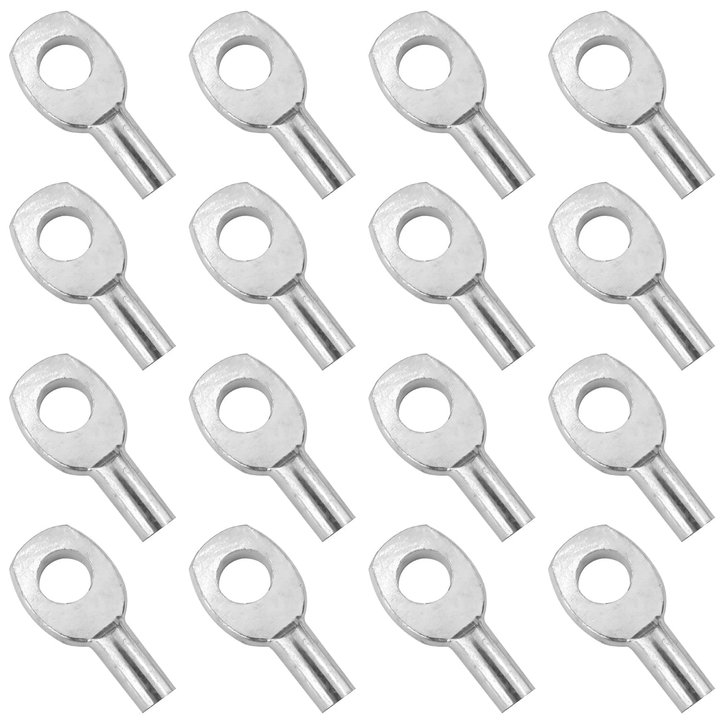 LJZP 16Pcs Wire Rope Eyelets Replacement End Terminal for 5mm/6mm Cable Ball Stopper, Fitness Equipment Wire Rope Terminal Connector Joint Plug Stoppers for Gym Pulley Cable Weight Lifting Machine