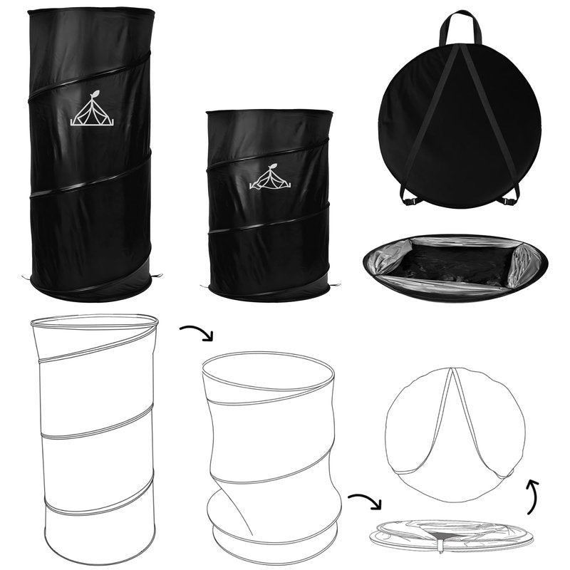 Pavemlo Pop up Changing Tent, Portable Shower Tent Changing Room, Privacy Portable Bathroom Collapsible Emergency, Compact Dressing Room Tube with Carry Bag for Camping, Beach, or Outdoors (Black)
