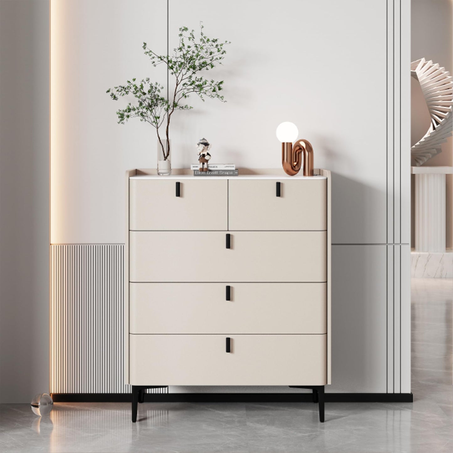 4 Pack 4" Matte Black Metal Furniture Legs, 1.4mm Thickness Metal Cabinet Feet(Black)