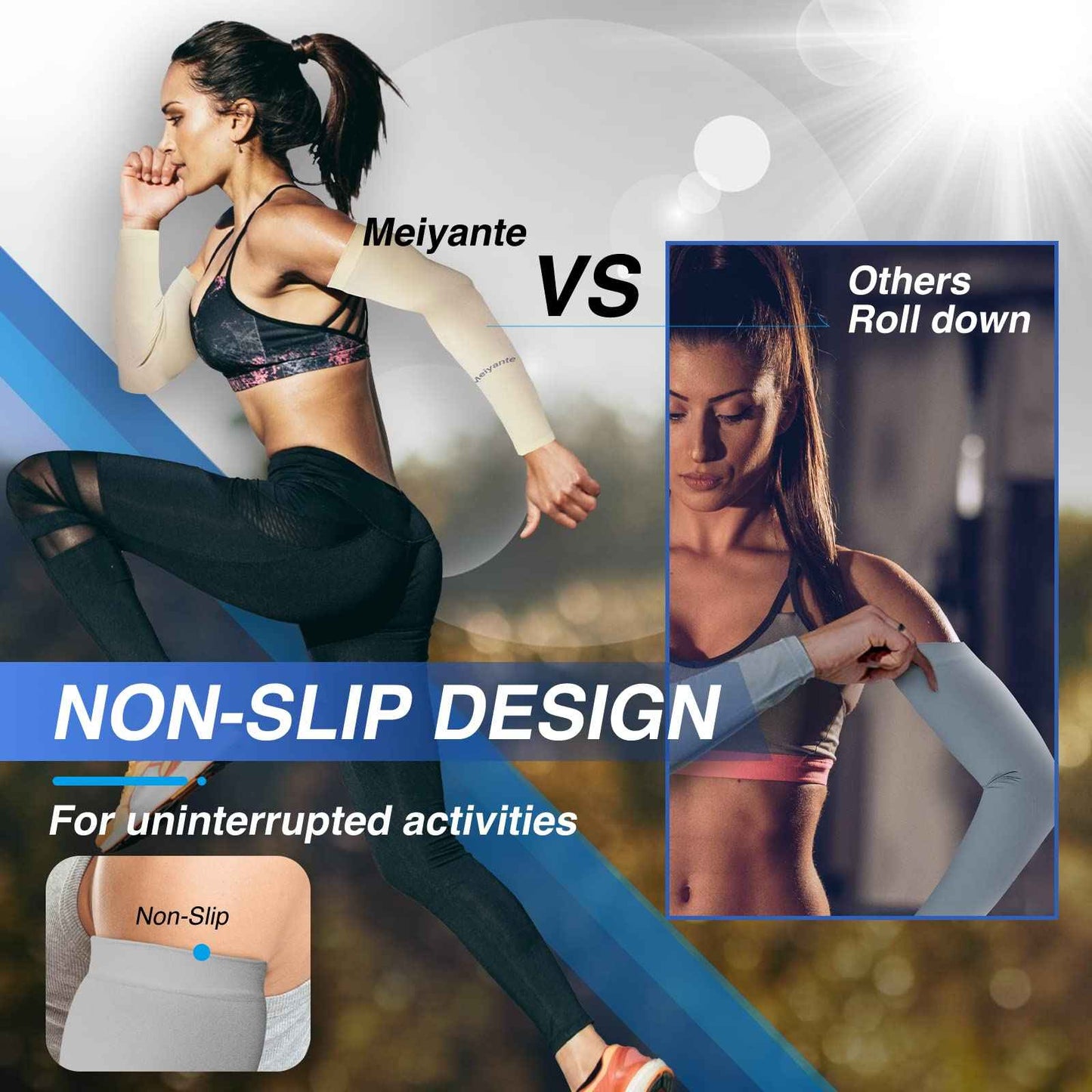 Arm Sleeve For Women Men Work Gardening Arm Sleeves Defense Sun Protection Garden Sleeves For Women With Thumb Hole For Tattoo Cover Up Cycling Golfing Gaming, Workout 1 Pair Beige Sleeve Warmers