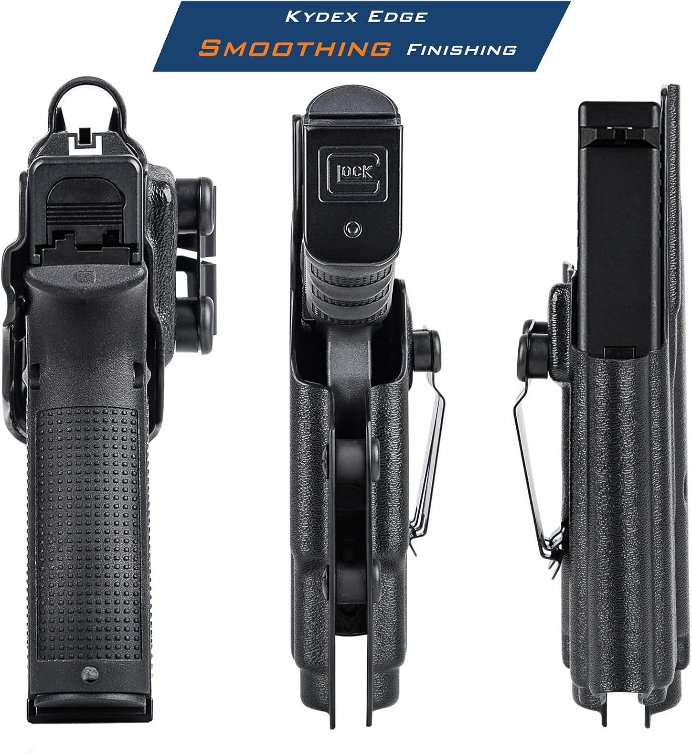 Skiennix IWB Kydex Holster for Glock 17/19/19X - Compatible with Olight Baldr S/MINI & Red Dot Optics