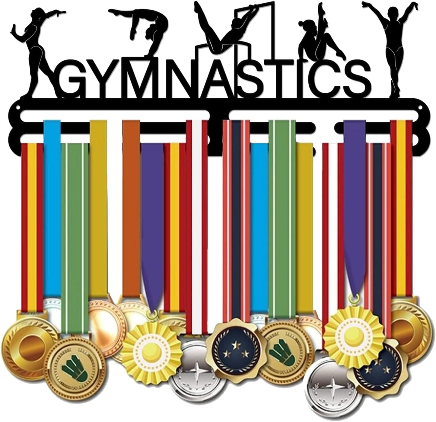 SUPERDANT Gymnastics Medal Holder - Stylish Wall Rack for Displaying Awards | 15.75x6in, Perfect for Athletes