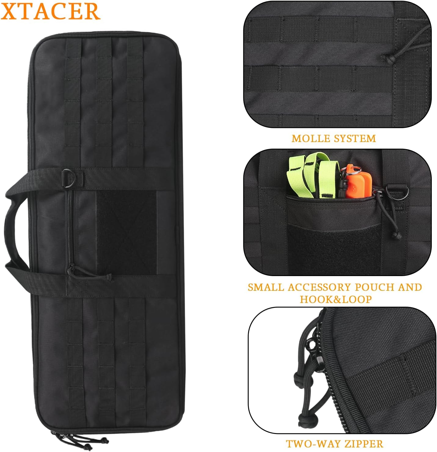 XTACER Tactical Bow Case - Fully Padded MOLLE Recurve Takedown Bow Storage Solution