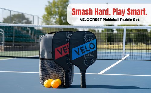 Pickleball Paddle Set of 2 Lightweight Paddles with Carbon Fiber Material and Fiberglass Finish Pickle Ball Rackets 2 Pack with 4 Balls, 1 Bag, Pickle Ball Paddle for Men and Women & Kids
