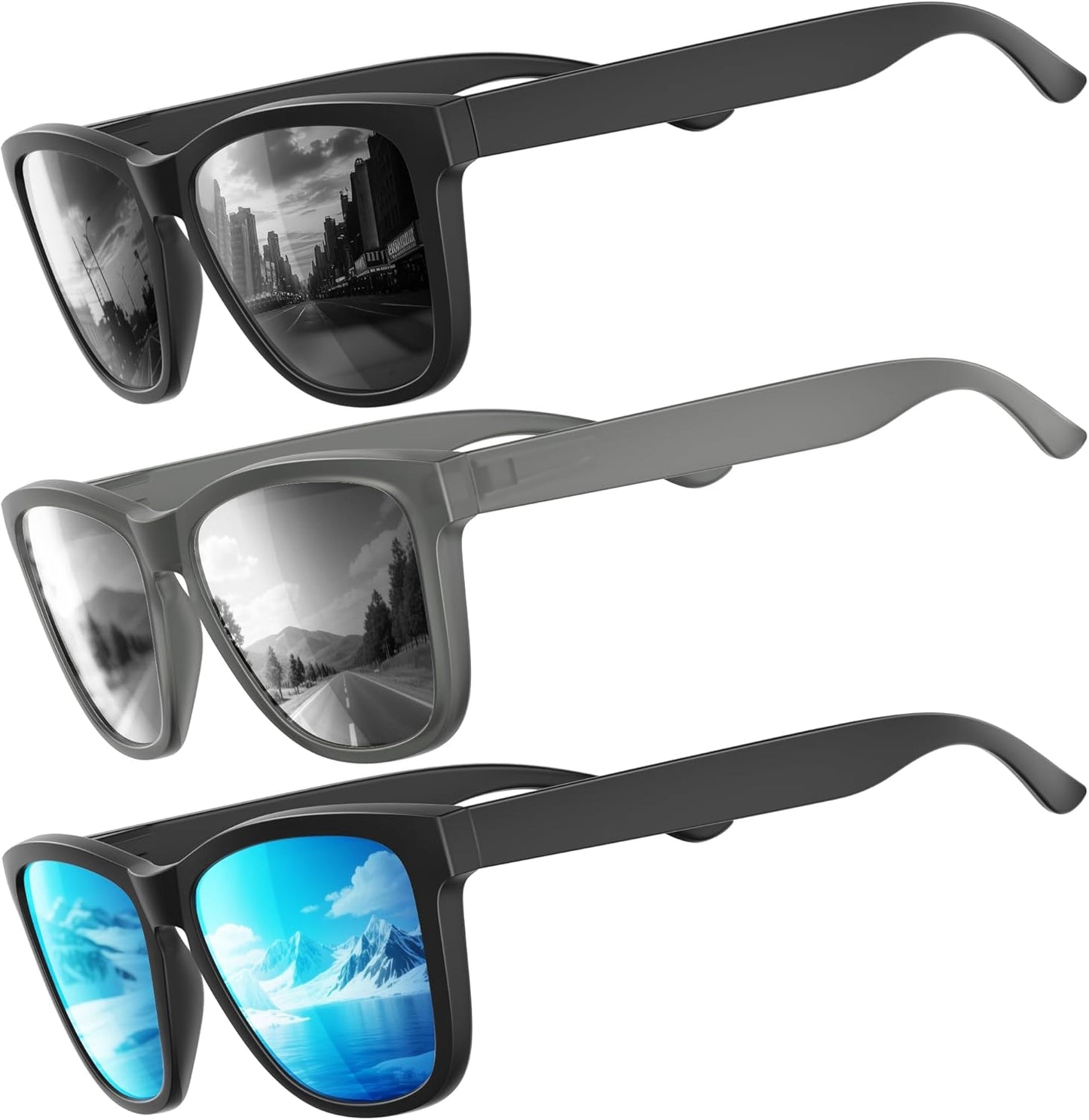 Polarized Sunglasses - Lightweight UV Protection Shades for Men & Women | Perfect for Driving & Fishing