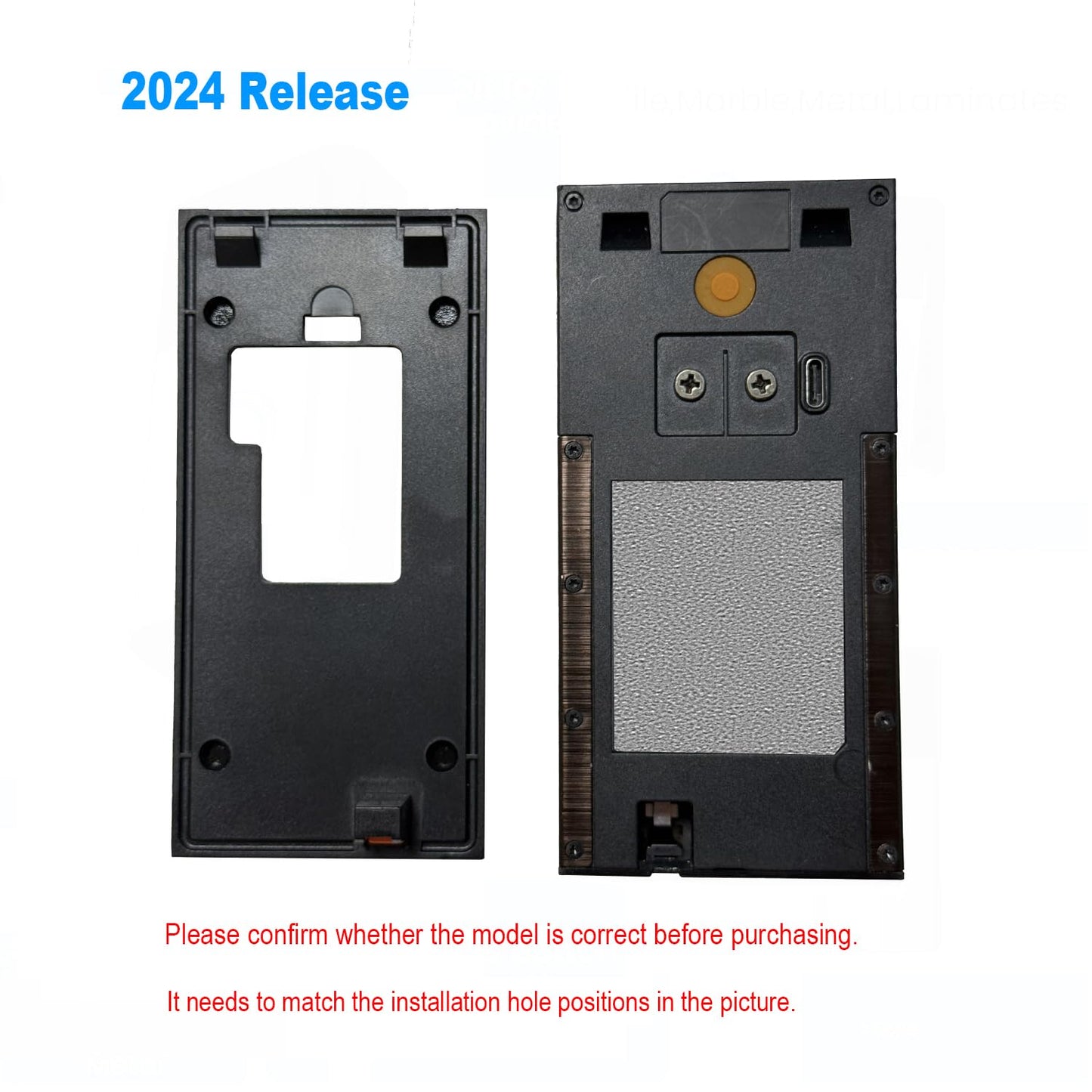 Fansoun Adhesive Video Doorbell Mount for Ring Battery Doorbell(2024 Release) No Drilling Camera Door Mounting Holder Bracket Accessories for Apartments Office Houses (Black)