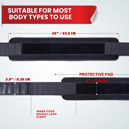 Hip Thrust Belt for Weights, Kettlebells, Plates & Dumbbell, 5 Inch Wide by 25 Inches Long, 4 Locking Straps, Non Slip 7MM Thick Padding, Adjustable Glute Bridge Weight Belt for Workout at Home or Gym