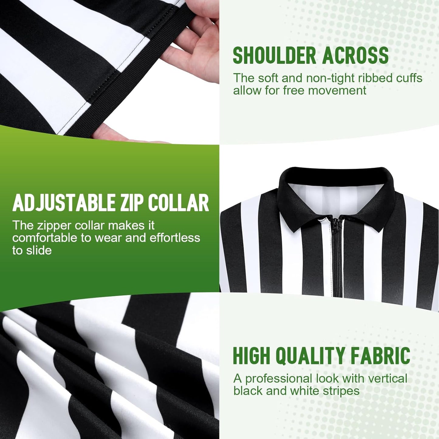 Skiennix Men's Referee Costume Kit - Complete Umpire Jersey with Whistle & Penalty Flag | Ideal for Soccer & Cosplay