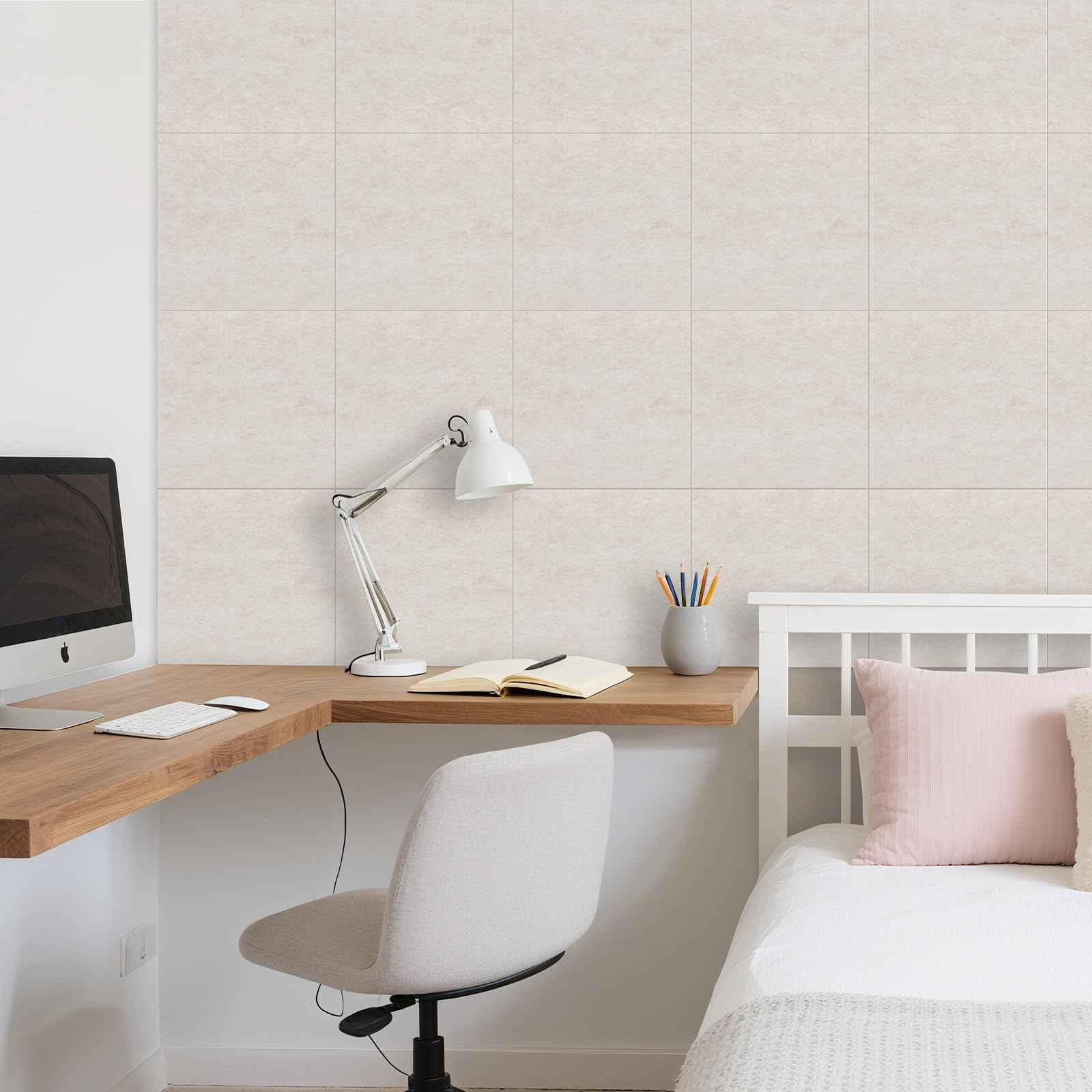 DOLLAR BOSS Felt Acoustic Panels 24-Pack 12''x 12'' High Density Soundproof Panels for Walls, Noise Reducing Sound Absorbing Tiles for Studio Recording Office Home Door Ceiling, Beige