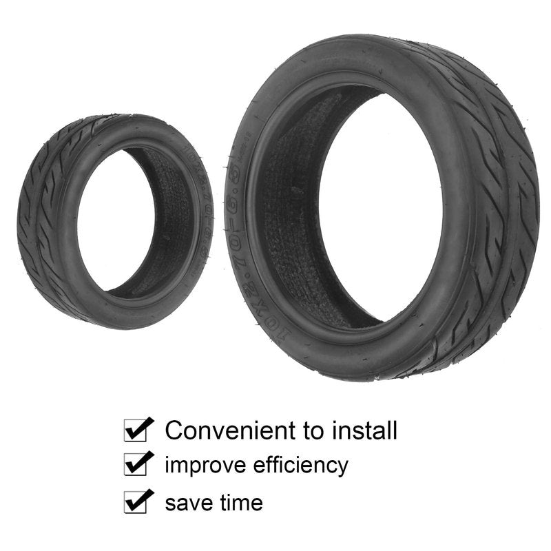 Scooter Vacuum Tire, 10x2.70‑6.5 Electric Scooter Tyre Cover Tire Rubber Vacuum Outer Tire Replacement Fit for Balance Scooter 10 Inch Vacuum Rubber Wheel