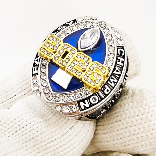 noblehead 2026 Fantasy Football Championship Ring Heavy FFL Champion Trophy Ring Award Trophy for Fantasy Football League Winner (Size 8)