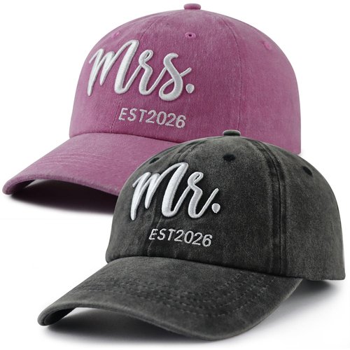 Mr and Mrs Hats 2026, Funny Embroidered Bridal Shower Gifts Baseball Cap, Honeymoon Anniversary Wedding Birthday Gifts for Wife Husband Him Her