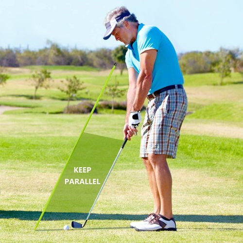Asyxstar Golf Alignment Sticks - Upgraded 48" Training Aid 3 Pack for Aiming, Putting, Full Swing Trainer, Posture Corrector with Clear Tube Case - Gifts for Men Women Golfers