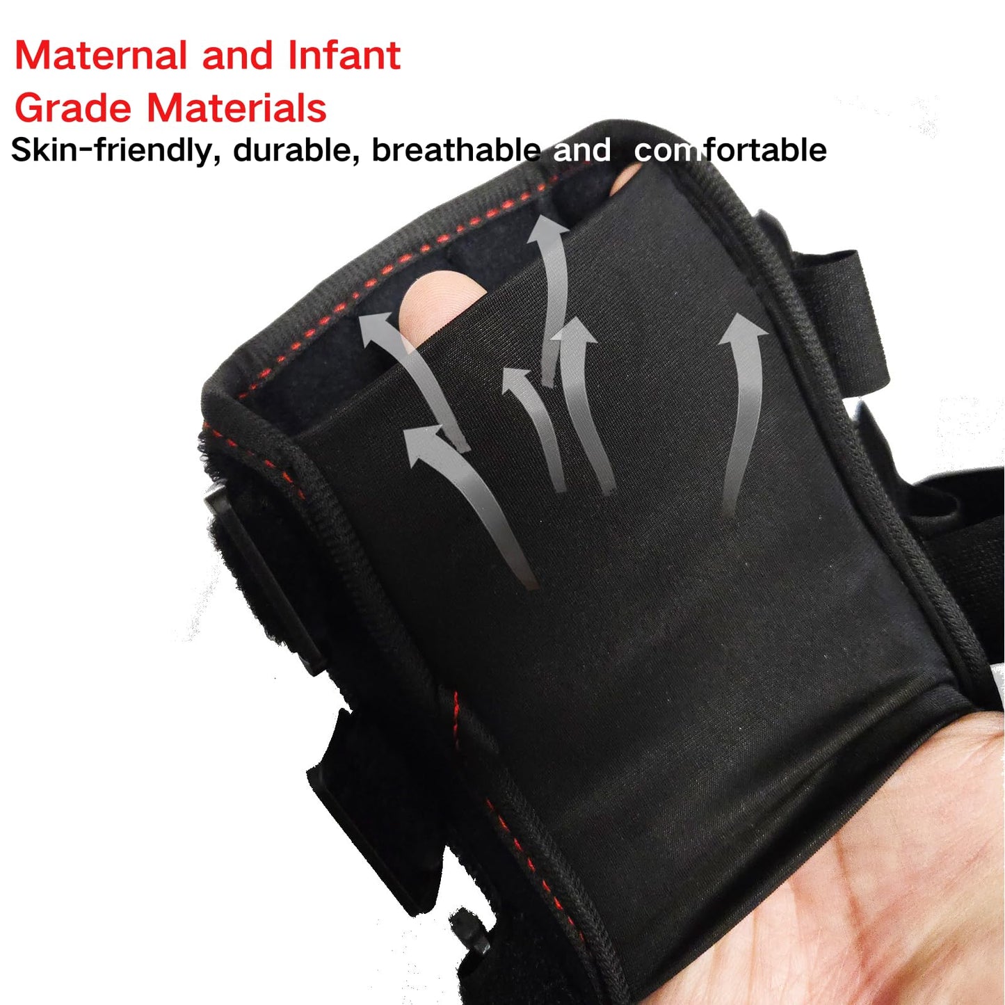Kids Wrist Brace Fits wrist circumference 4-6.2 inches Pediatric Wrist Splint & Wrist Support for Kids, Adjustable Youth Wrist Brace for Sprains, Strains, Arthritis & Carpal Tunnel Pain Relief - Left & Right Hand (1, Black, Pediatric)