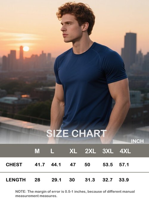 CuterzClub Mens Moisture Wicking Shirts 5 Pack Gym Casual Summer Quick Dry Fit Work Athletic Tee Running Out Fitted Short Sleeve Hiking Performance Elastic Lightweight (Multipack 14, 4XL)