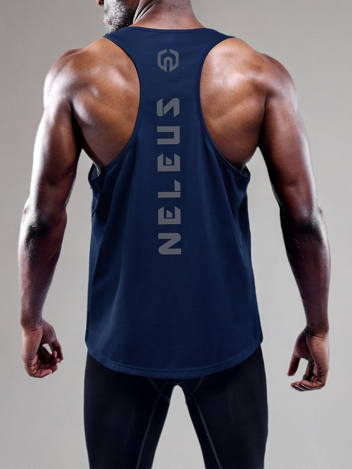NELEUS Men's Dry Fit Y-Back Muscle Tank | 3-Pack Workout Gym Shirts for Ultimate Comfort