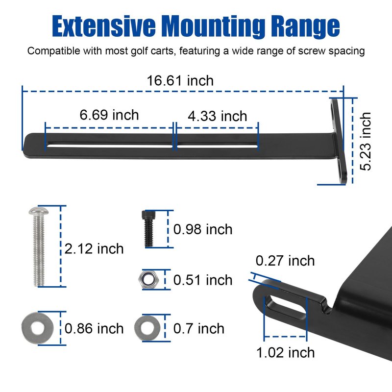 Soundbar Mounting T-Bracket Golf Cart Speaker Mount Bracket Compatible with SE18, SE26, SEB26, SEDS32 Soundbars Universal T-Shaped Black Roof Mount