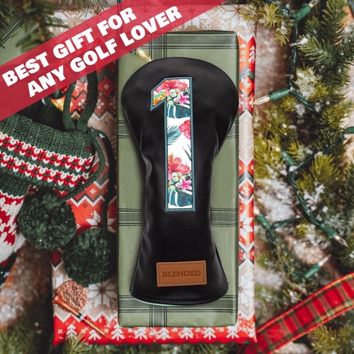 BAIRBRE Golf Club Covers Black Putter Cover Driver Covers Fairway Wood Headcover Hybrid Covers 3 Wood Headcovers Leather Mallte Putter Cover Golf Headcover for All Brand