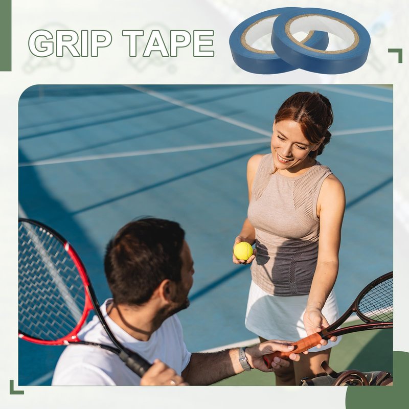 YELARXI Grip Fishing Tape, PVC Racquet Finishing Tapes Racket Accessories Sticky Seal - Fitting for (Tennis, Badminton, Squash), 5 Pack & 32.8ft & Yellow
