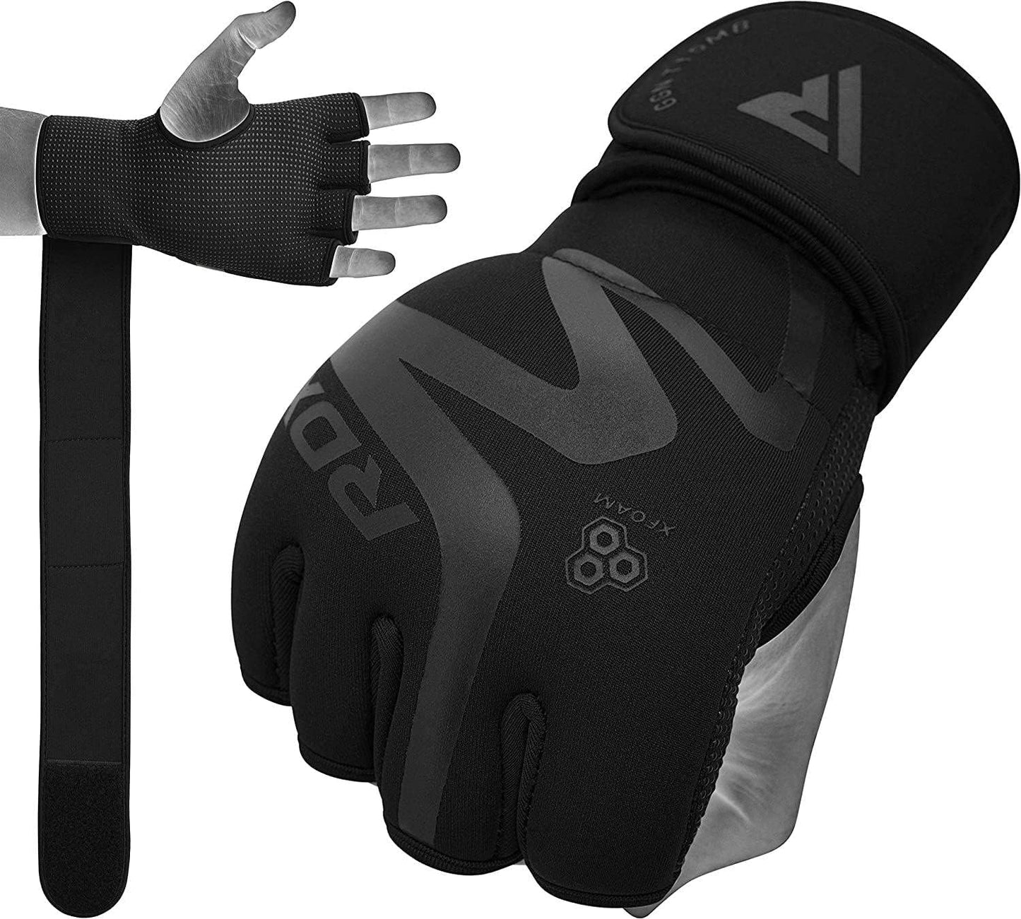RDX Boxing Inner Gloves - Hybrid Design for Men & Women | 50cm Long Wrist Support for MMA & Kickboxing
