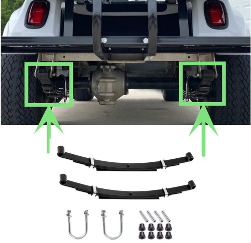 BestAccess Club Car DS Rear Leaf Spring |4 Leaf Heavy Duty Golf cart Tapered Leaf for Club Car DS 1981-up Gas&Electric Replace OEM #1014675 102006501 1012618
