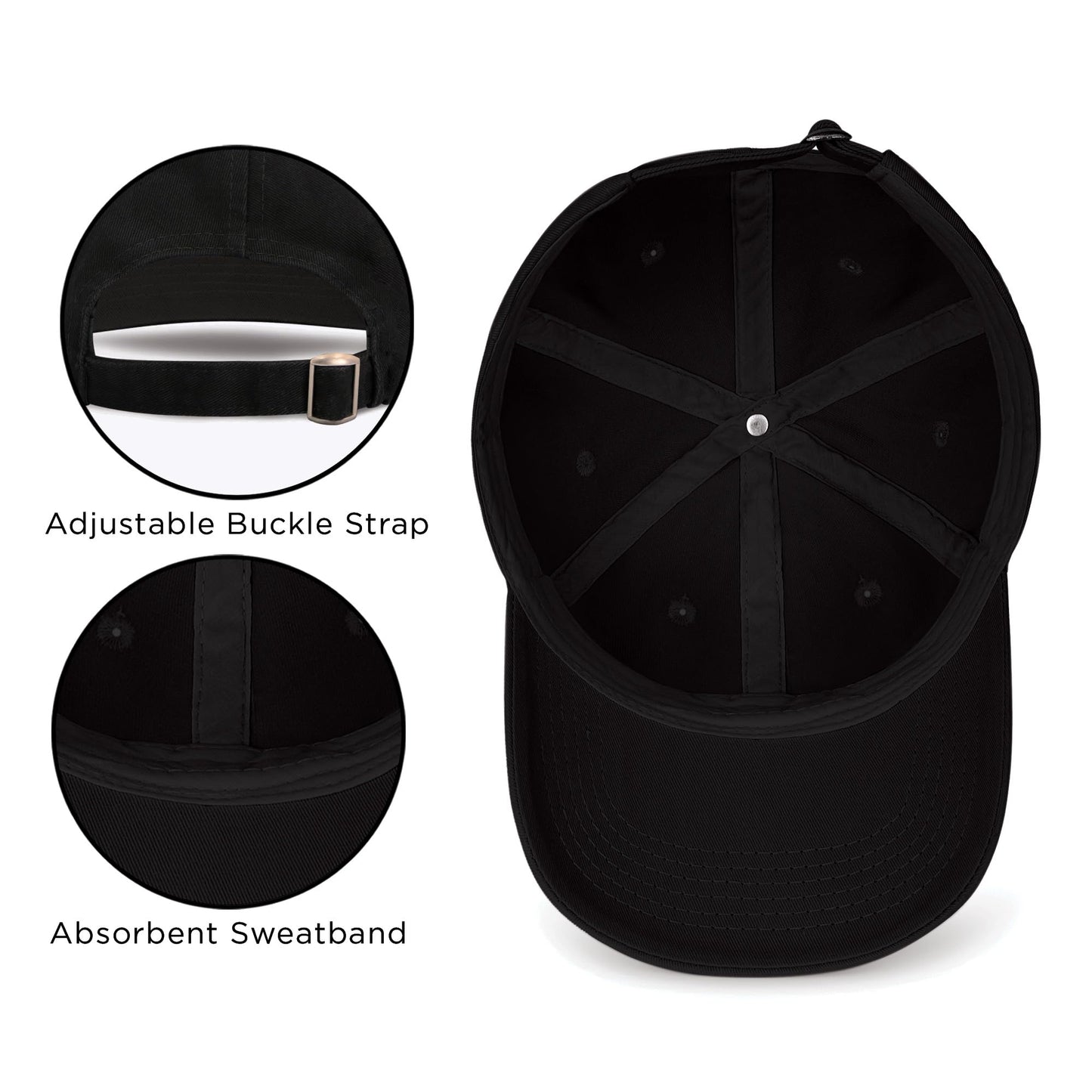 ABG Accessories Superman Hats for Men Baseball Cap, Cute Trendy Hat for Women Baseball Caps, Lightweight Adjustable Caps for Men, Women, Teens and Kids, Black