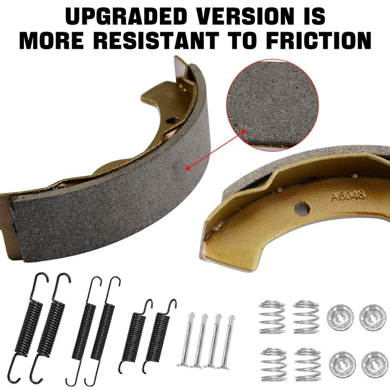 LEAPGOMAX EZGO Brake Drum Maintenance Kit for 1997-2008 Electric EZGO TXT with Golf Cart Brake Hub Drums & Brake Shoes & Brake Spring Kit OEM# 19186G1, 70794G01, 70795G01 (NOT Fit Gas Models)