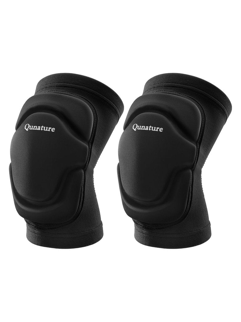 QUNATURE Ski Knee Pads Adults Thick EVA Cushion 360 Wrap Breathable Elastic Knit Knee Support for Skiing Snowboarding Skating Volleyball Basketball Cycling Unisex XL