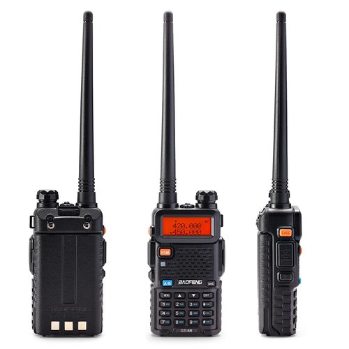 [UV-5R FCC Compliant Version] BAOFENG GT-5R Dual Band Two Way Radio, UHF VHF Ham Radio Handheld for Adults, Clean Spurious Emission, with 1800mAh Battery, Earpiece, 128CH, VOX, FM, Chirp Compatible