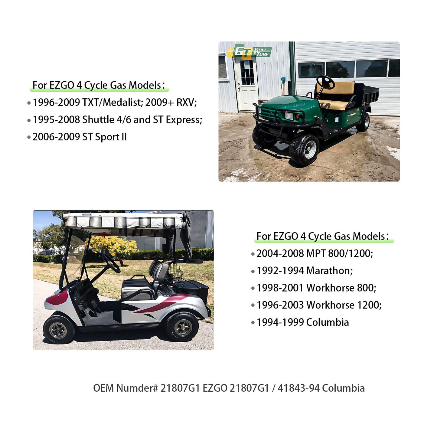 Golf Cart Brake Drum Assembly Kit with Large Centre Hole and 30 Splines Compatible with 1991-up EZGO TXT Medalist Columbia 4 Cycle Gas Replaces 21807G1-1 Pack